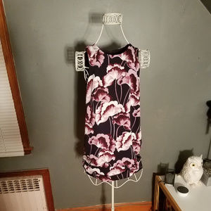 Ann Taylor Purple and Navy Floral Dress